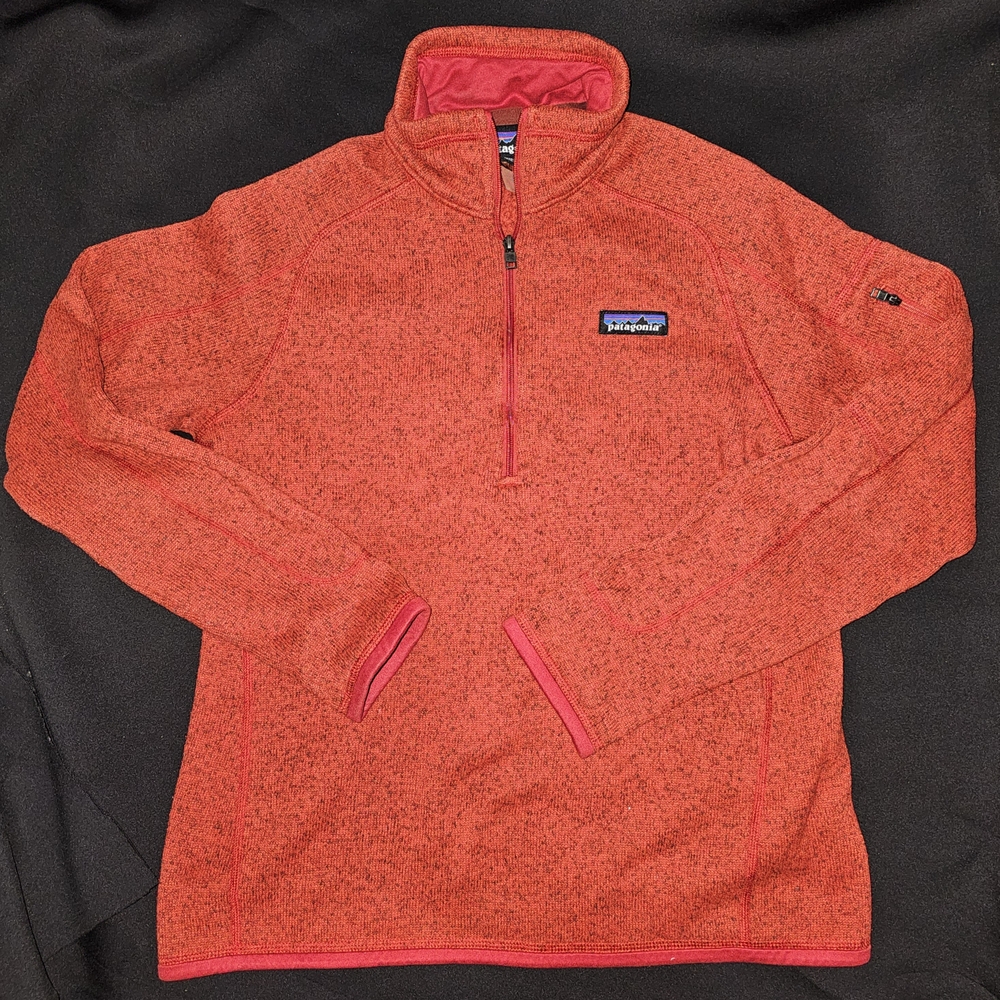 Patagonia Red Quarter-Zip Fleece Pullover